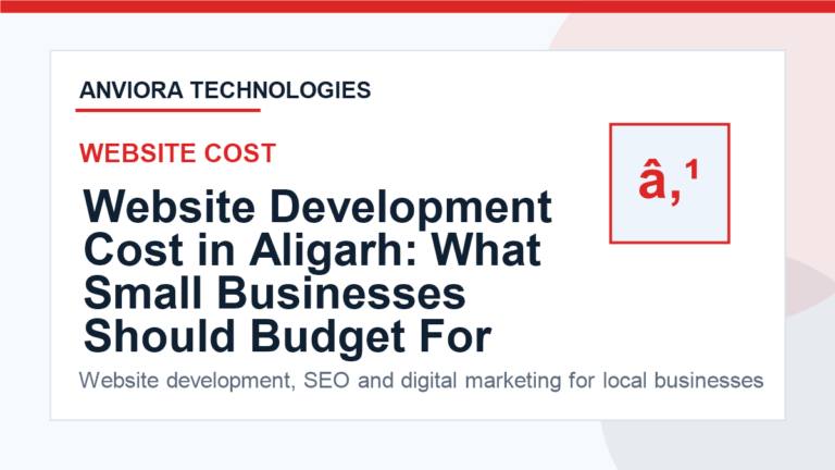 Website Development Cost in Aligarh: What Small Businesses Should Budget For - Anviora Technologies